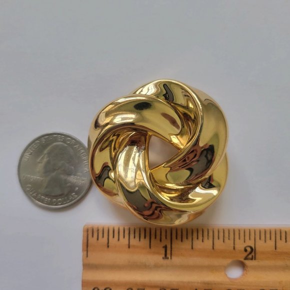 Vintage Scarf Clip Gold Tone Knot. - Picture 4 of 4